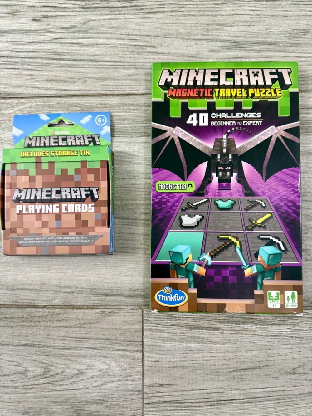 Minecraft Magnetic Travel Puzzle & Playing Cards, unopened
